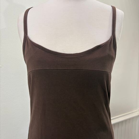 Patagonia Size M Vitaliti Dress Organic Cotton Blend Brown Built-In Bra Stretch - Picture 4 of 10